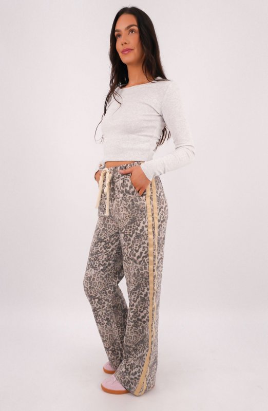 Dylan Denim Pant Faded Leopard
