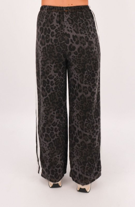 Portland Denim Pant Charcoal Leopard