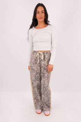 Dylan Denim Pant Faded Leopard