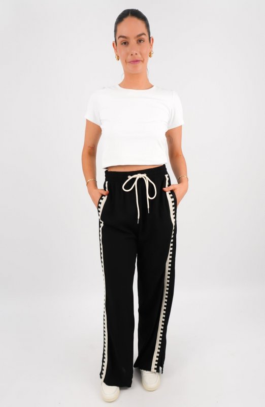 Zane Pant Black Aztec Stripe