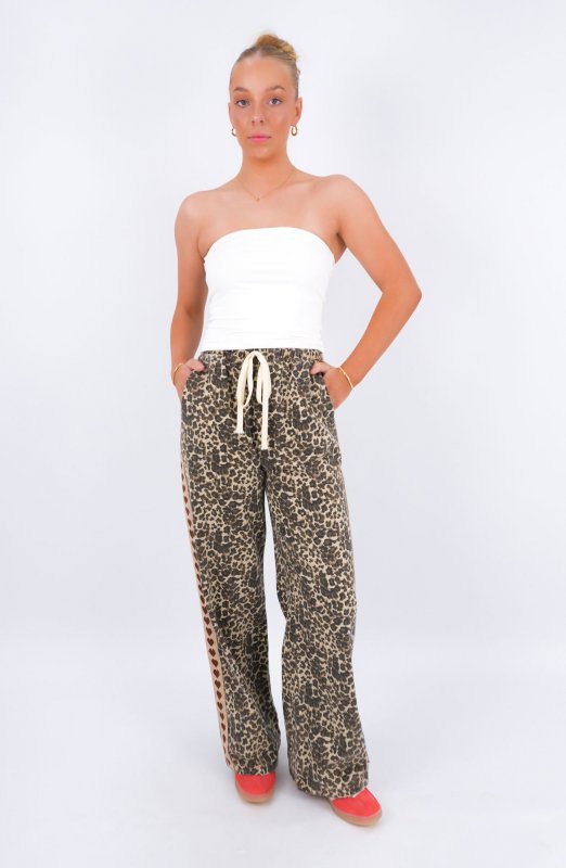 Portland Denim Pant Leopard Hearts
